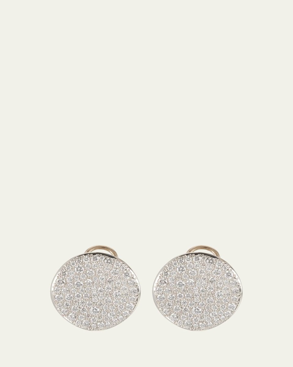 18K White Gold Sabbia Diamond Clip-On Earrings